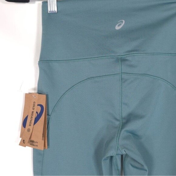 asics Women’s Cold Weather 2-PKT Leggings Visibility 2 Pockets Size XS/TP - Picture 3 of 10
